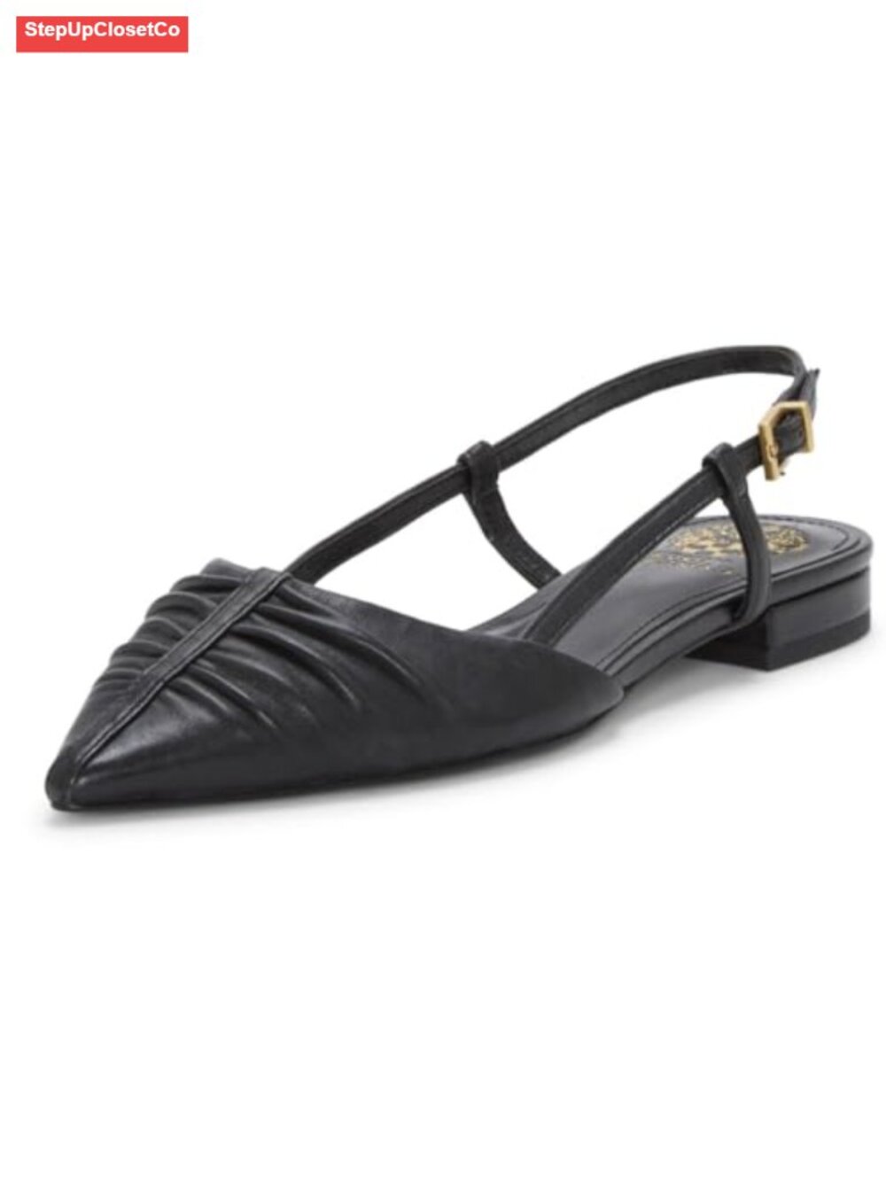 Vince Camuto Agnes Leather Pointed Toe Mules Heels 0.6in